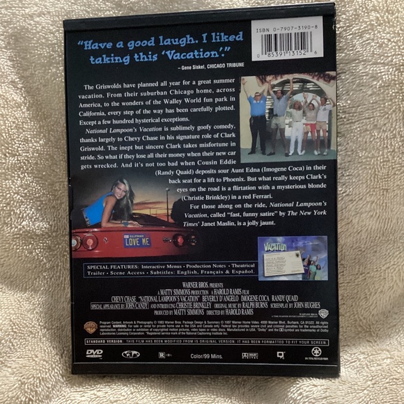 National Lampoon’s Vacation DVD Chevy Chase Christie Brinkley - Picture 2 of 4